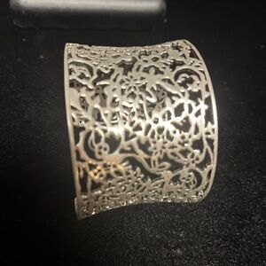 🥈Silver Adjustable Filagree Cuff Bracelet
